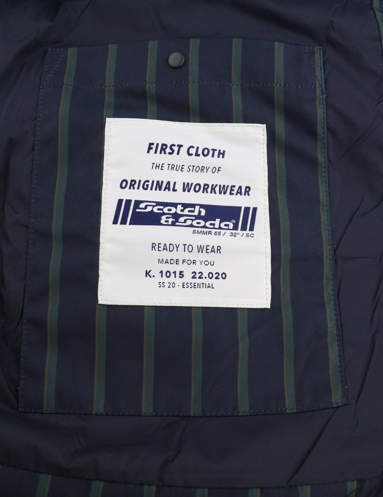 SCOTCH & SODA Men's Jacket M Dark Blue Double Garment Hidden Button Mid-Length