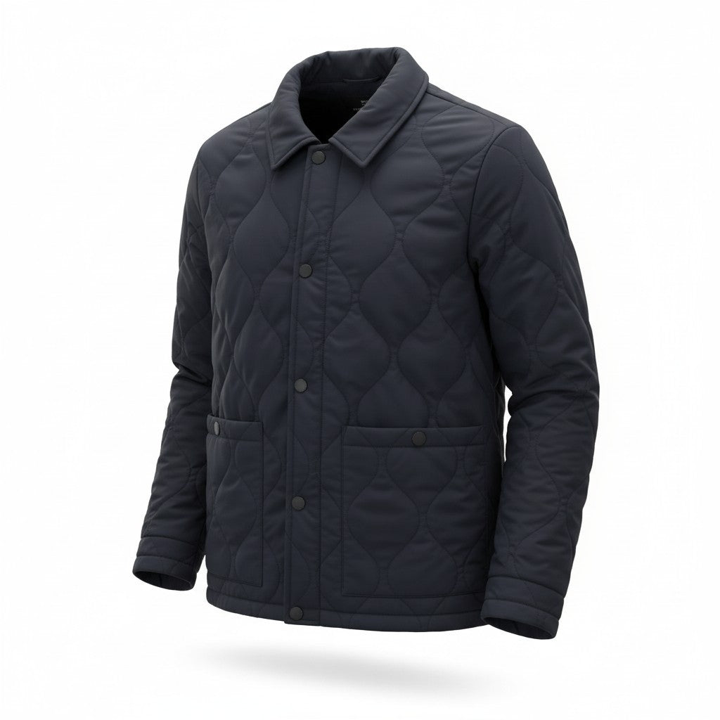 SCOTCH & SODA Men's Jacket M Dark Blue Quilted Slightly Padded Lightweight