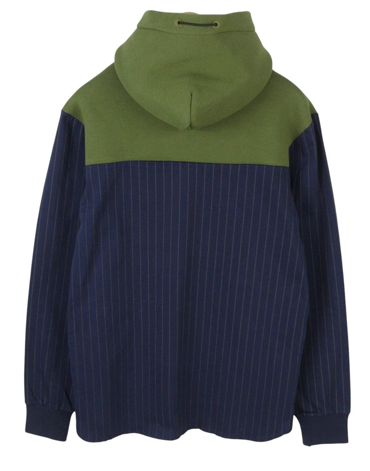 SCOTCH & SODA Men's Jacket M Blue Pinstriped Half Zip Hooded Lightweight Anorak