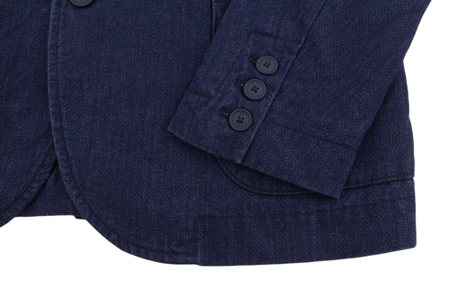 SCOTCH & SODA Men's Blazer S Dark Blue Denim Look Notch Lapel Single-Breasted