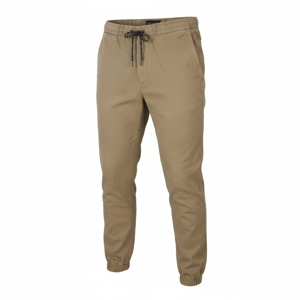 AMERICAN EAGLE OUTFITTERS Twill Jogger Men's Trousers M Brown Next Level Flex