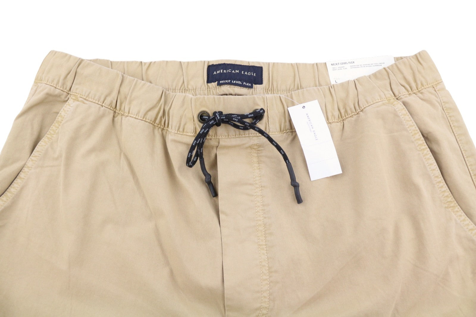 AMERICAN EAGLE OUTFITTERS Twill Jogger Men's Trousers L Beige Next Level Flex
