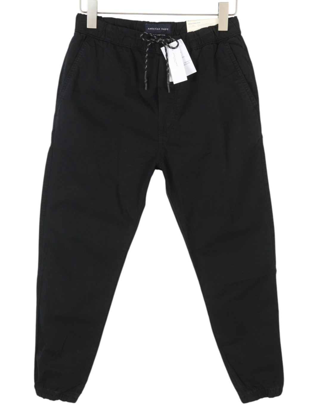AMERICAN EAGLE OUTFITTERS Twill Jogger Men's Trousers S Black Next Level Flex