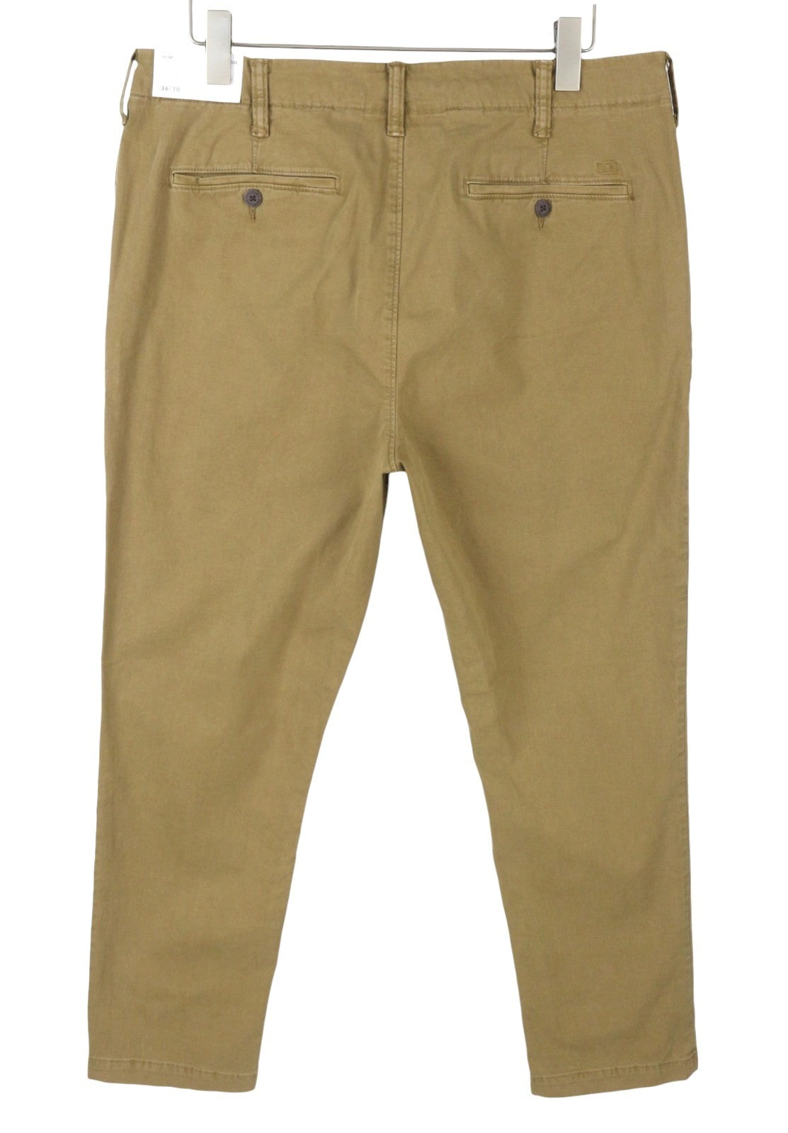 AMERICAN EAGLE OUTFITTERS Flex Slim Men's Trousers W36/L30 Brown Zip Cropped