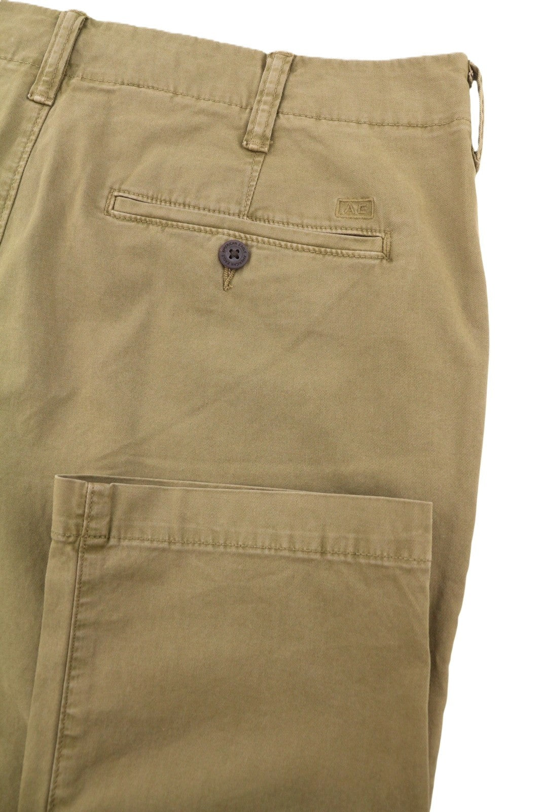 AMERICAN EAGLE OUTFITTERS Flex Slim Men's Trousers W36/L30 Brown Zip Cropped