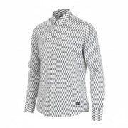 SCOTCH & SODA Ams Couture Men Shirt M White Navy Patterned Long Sleeve Cotton