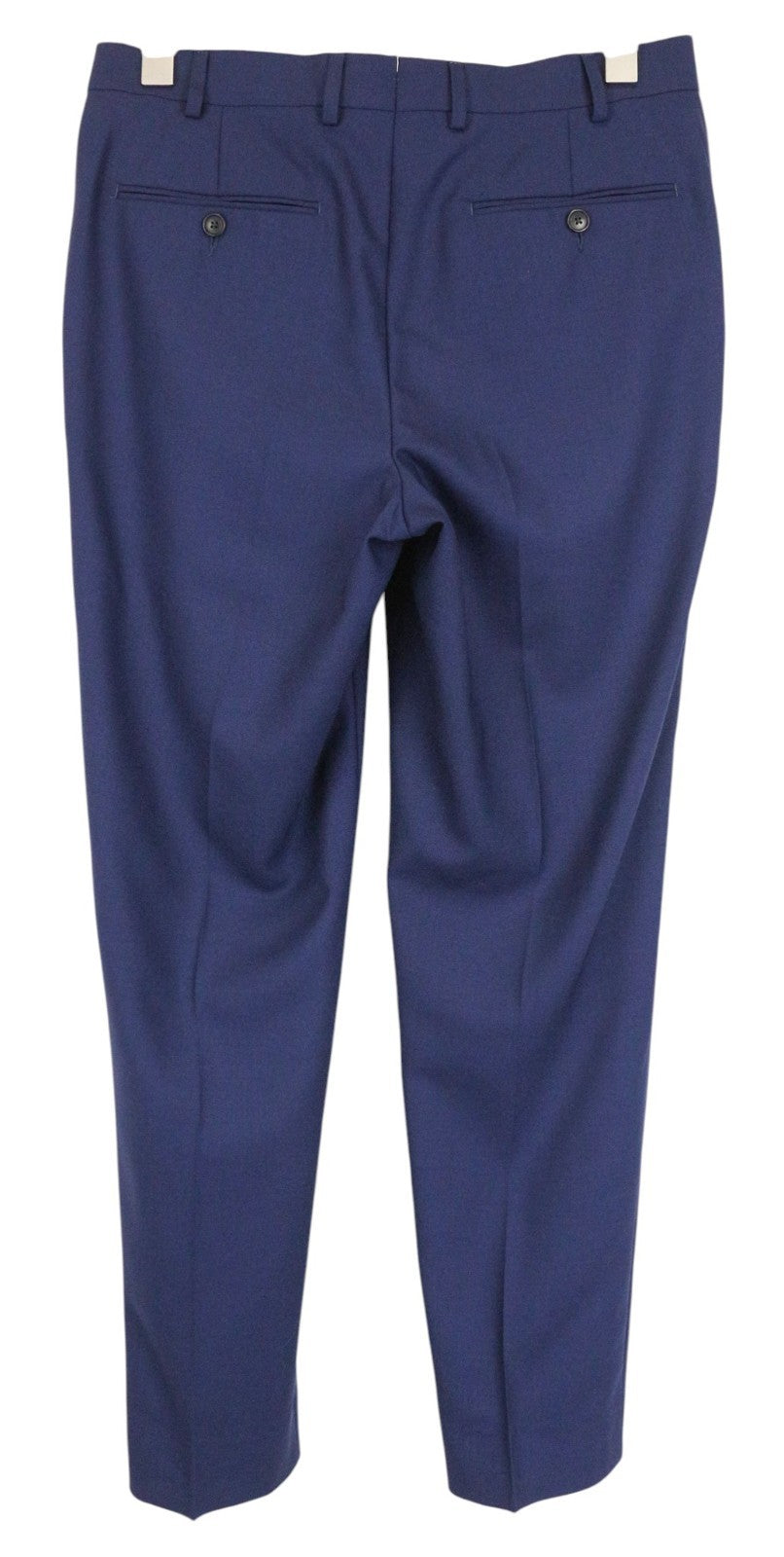 SUITSUPPLY Brescia Men Trousers UK36S Blue Pure Wool Pleated Classic Formal
