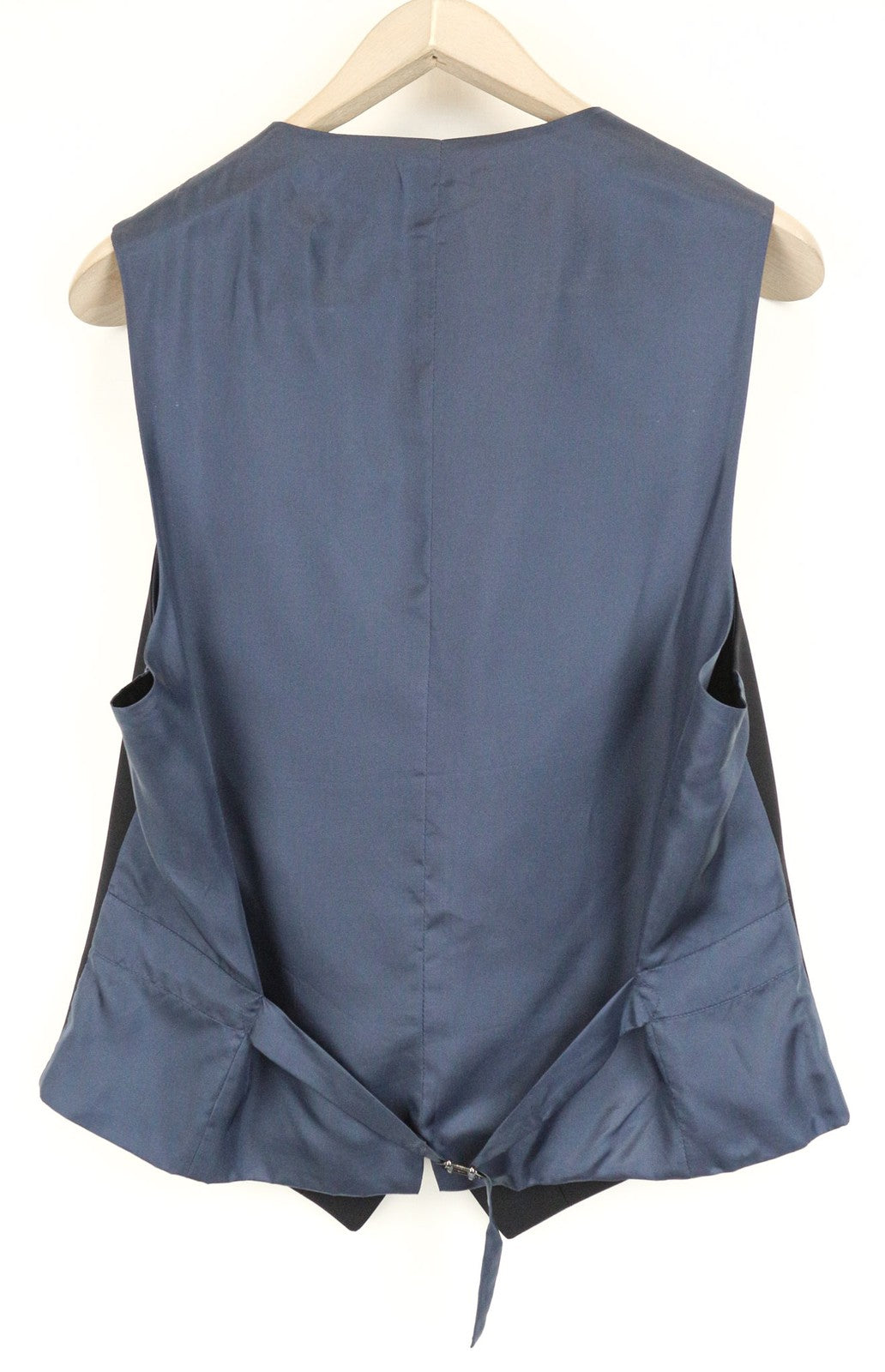 SUITSUPPLY Ferrara Men Waistcoat UK42R Dark Blue Pure Wool Single-Breasted Lined
