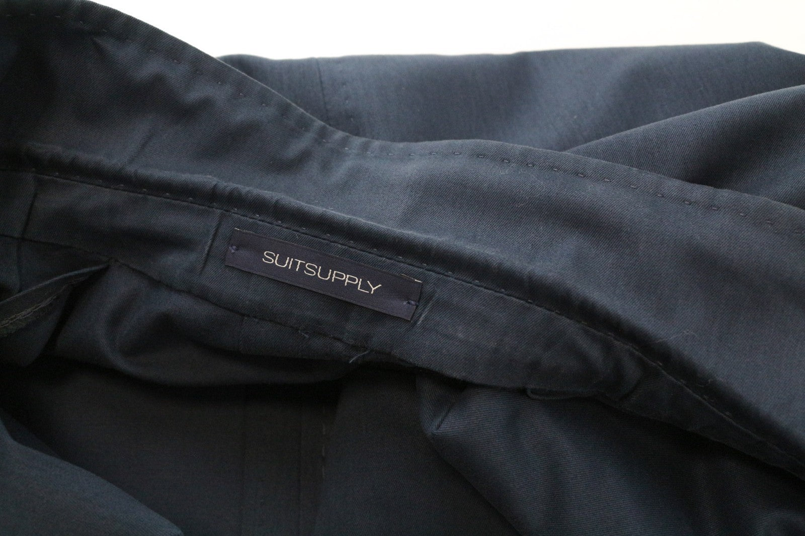 SUITSUPPLY La Spalla Men Blazer UK48L Blue Green Cotton Cashmere Unlined
