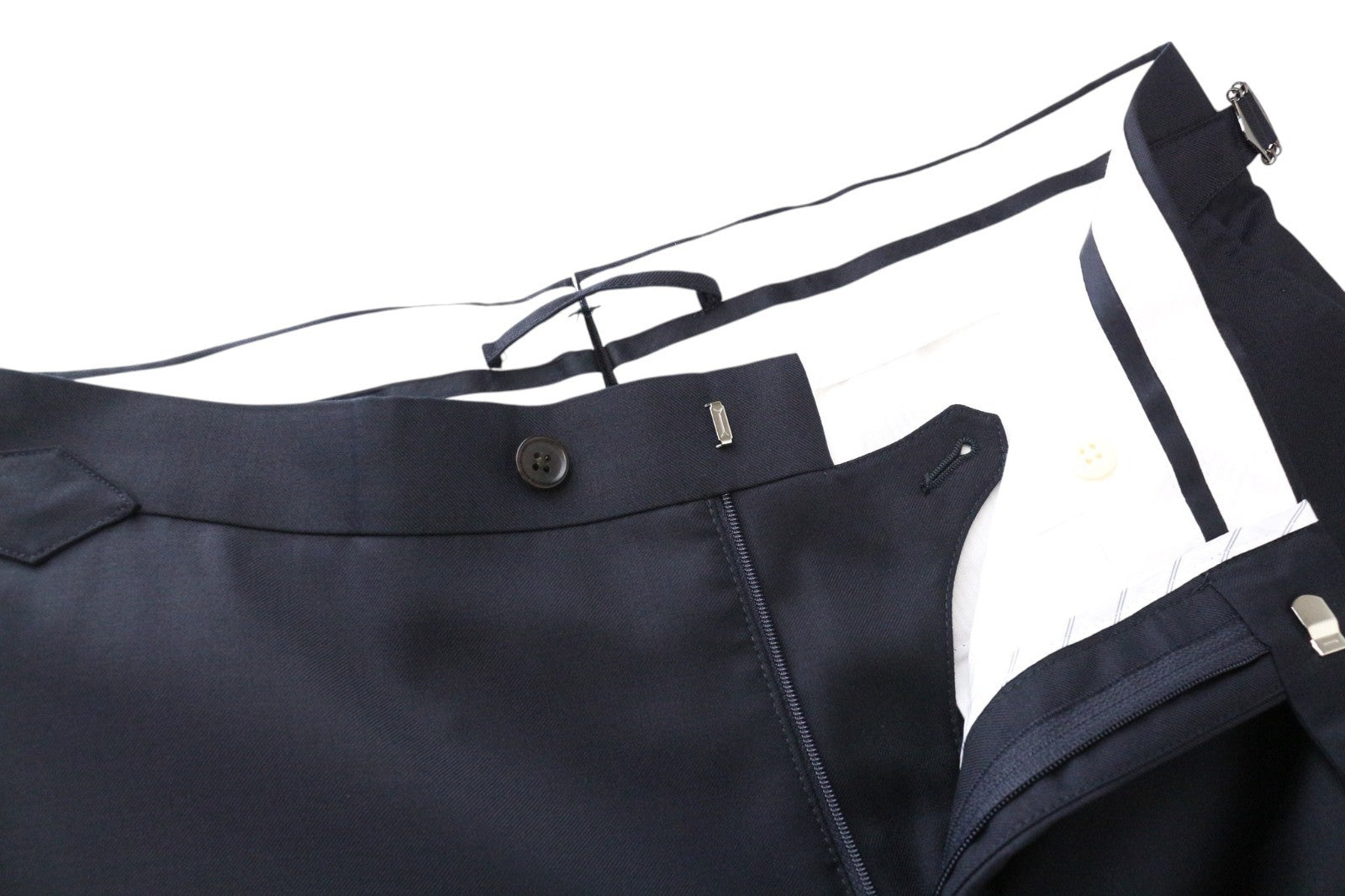 SUITSUPPLY Ferrara Men Suit UK40L Waistcoat Trousers Pure Wool Dark Blue 2 Piece