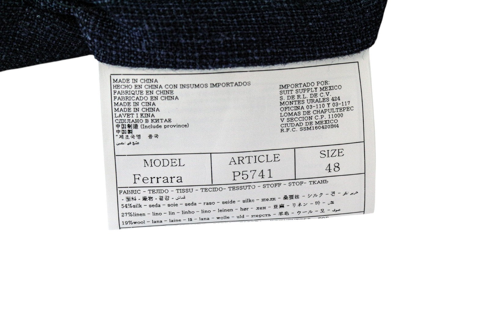SUITSUPPLY Lazio Men Suit UK38R Classic Silk Linen Wool Slim Blue 3 Piece