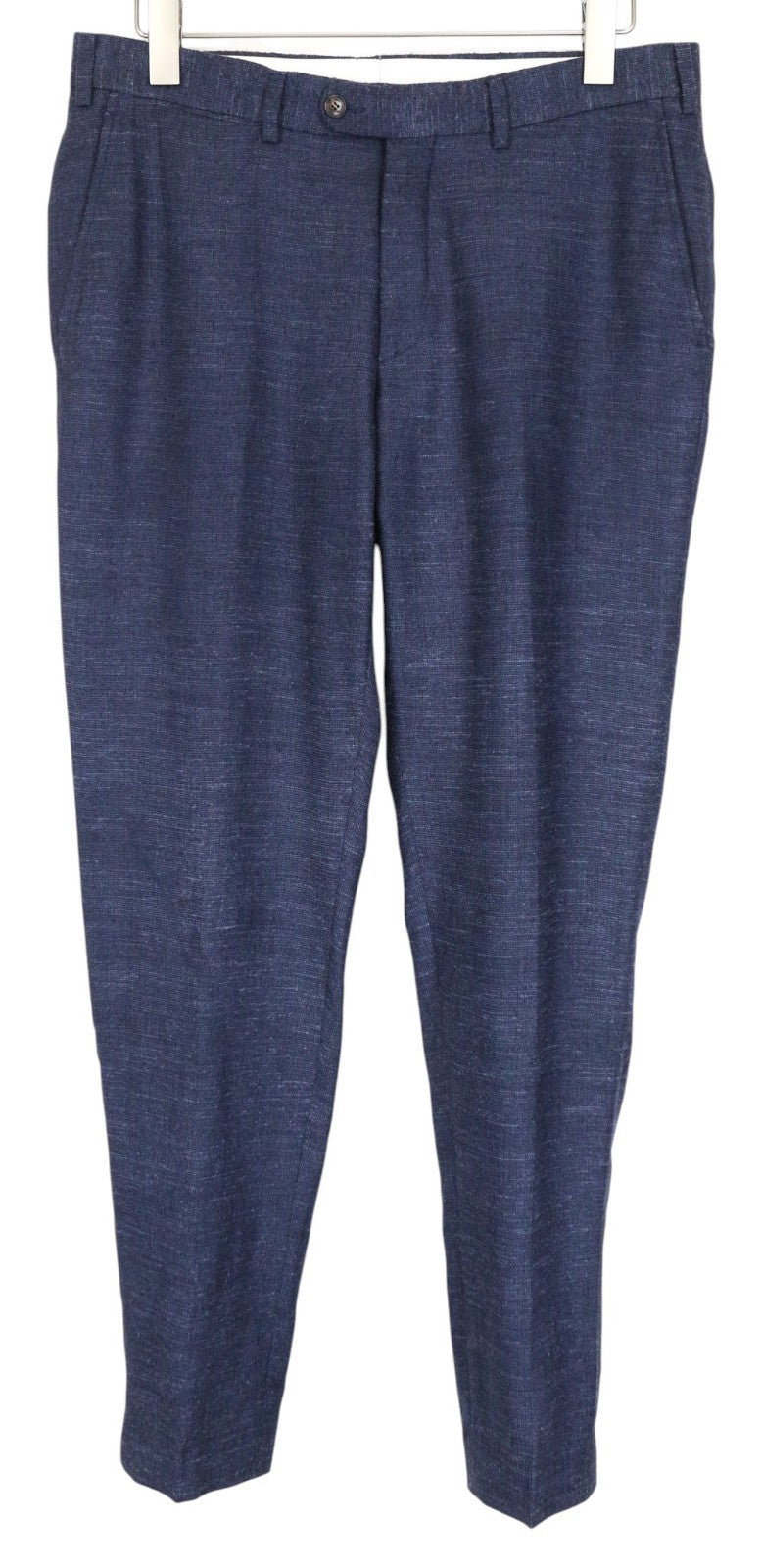 SUITSUPPLY Lazio Men Suit UK38R Classic Silk Linen Wool Slim Blue 3 Piece