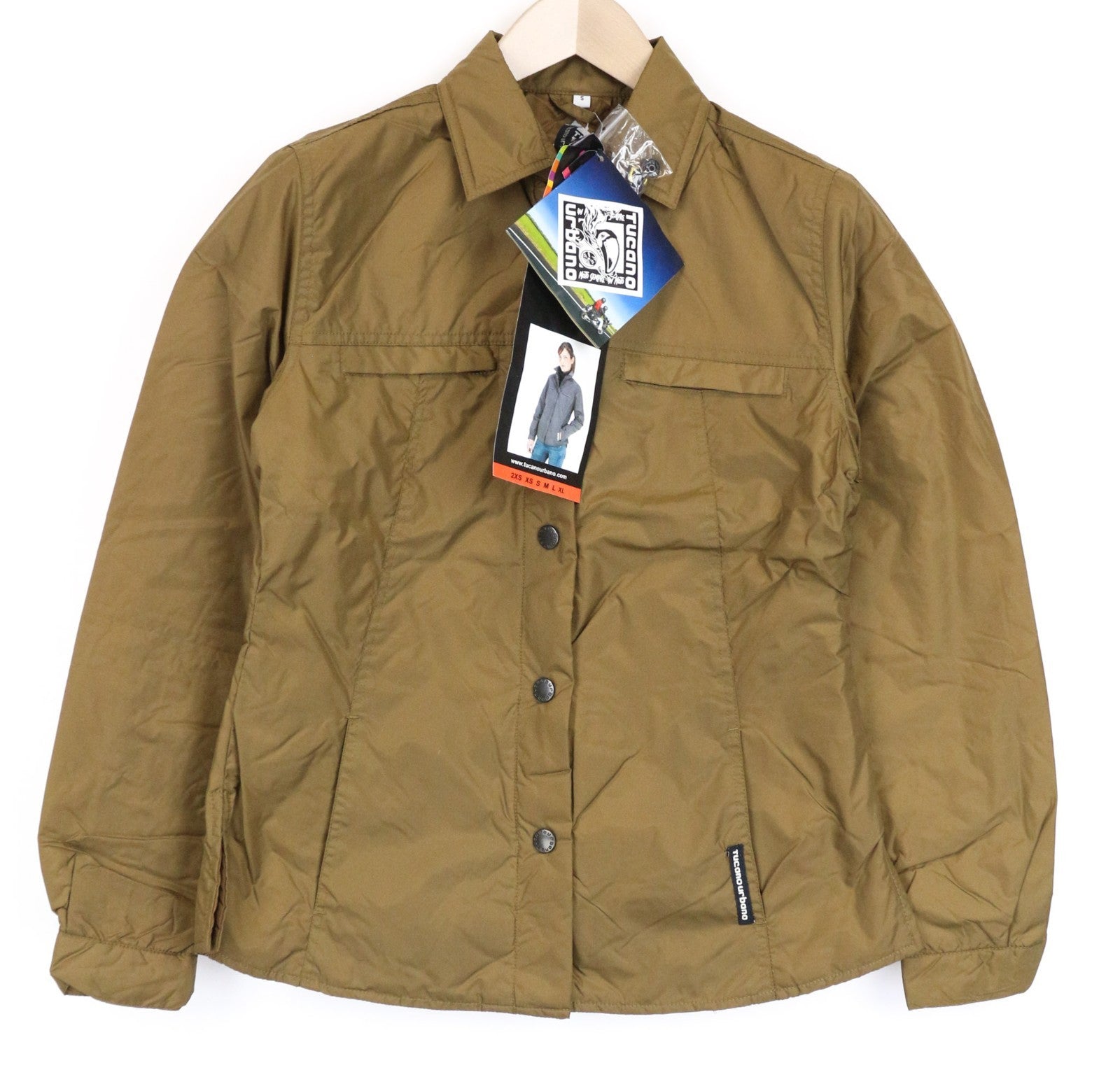 TUCANO URBANO Lori Women Jacket S Brown Thermal Padded Windproof Breathable Moto