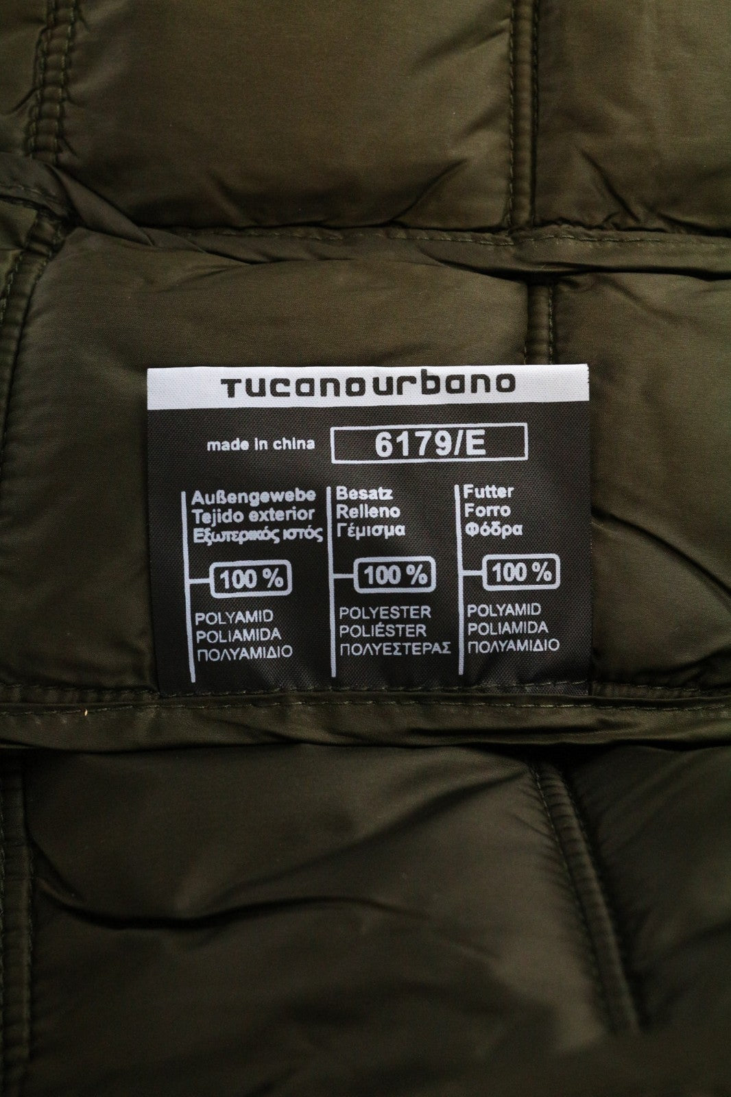 TUCANO URBANO Low Dan Women Jacket IT42 M Green Water-Repellent Thermal Padding