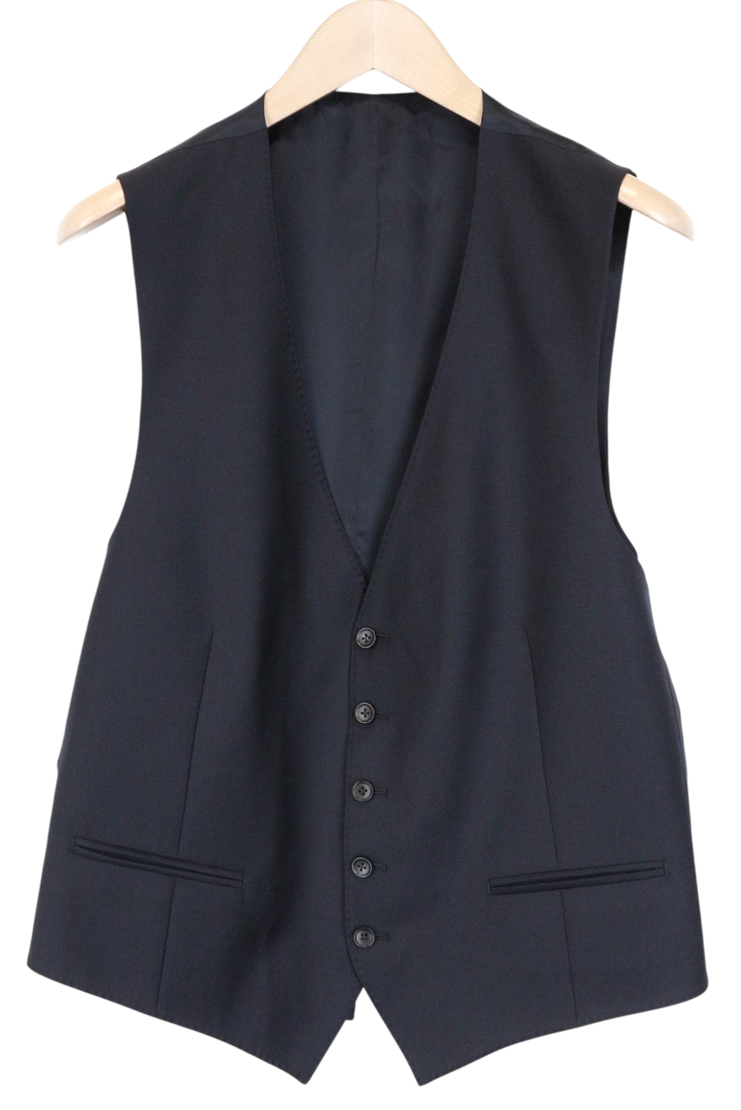 SUITSUPPLY Ferrara Men Suit UK42R Trousers Waistcoat Pleated Wool Blue 2 Piece
