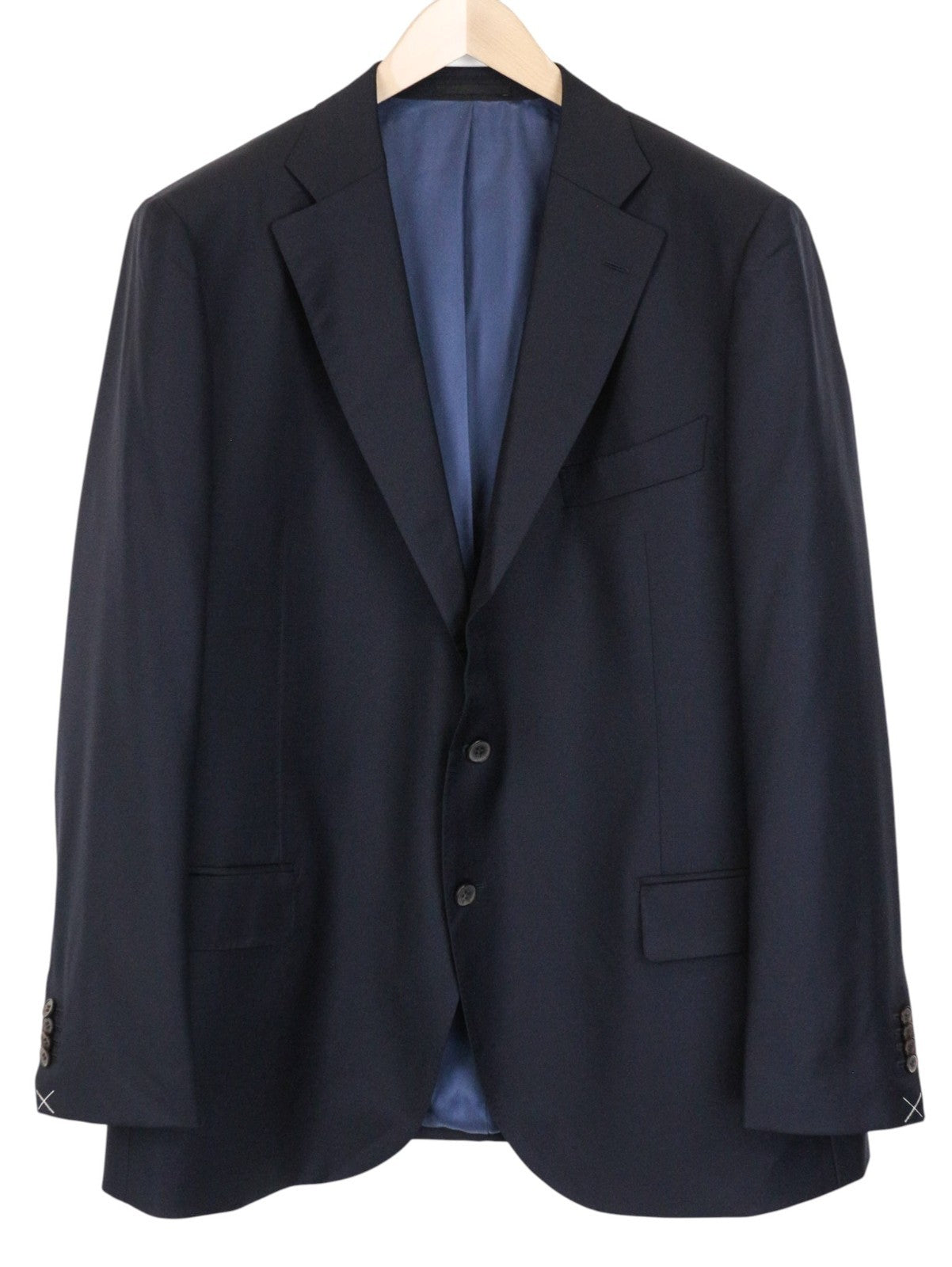 SUITSUPPLY Lazio Men Suit UK52R Blueline Single-Breasted Pure Wool Blue 2 Piece