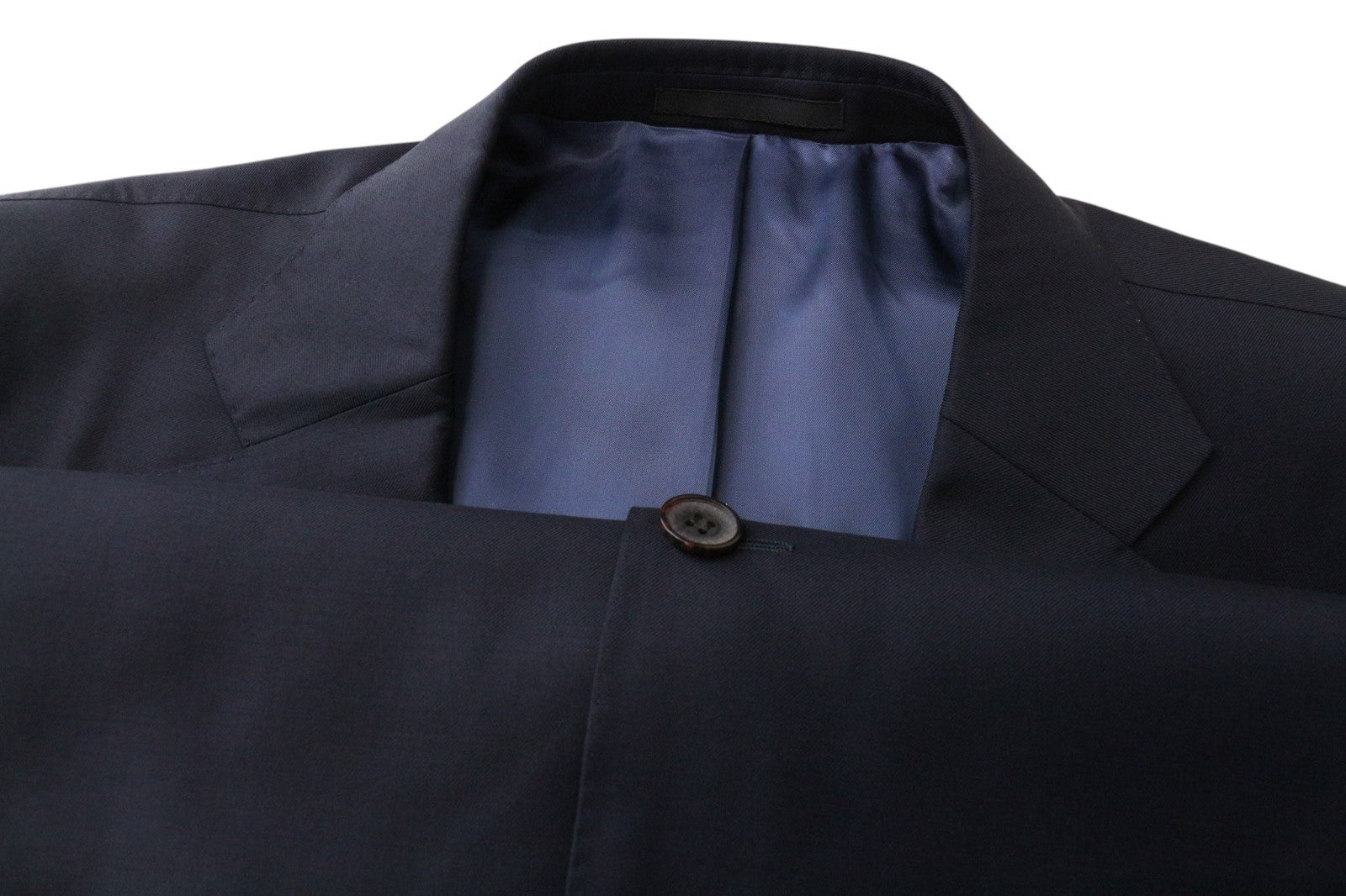 SUITSUPPLY Lazio Men Suit UK52R Blueline Single-Breasted Pure Wool Blue 2 Piece