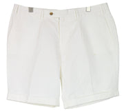 SUITSUPPLY Bennington Men Shorts UK40R Off-White Cotton Linen Pleated Summer