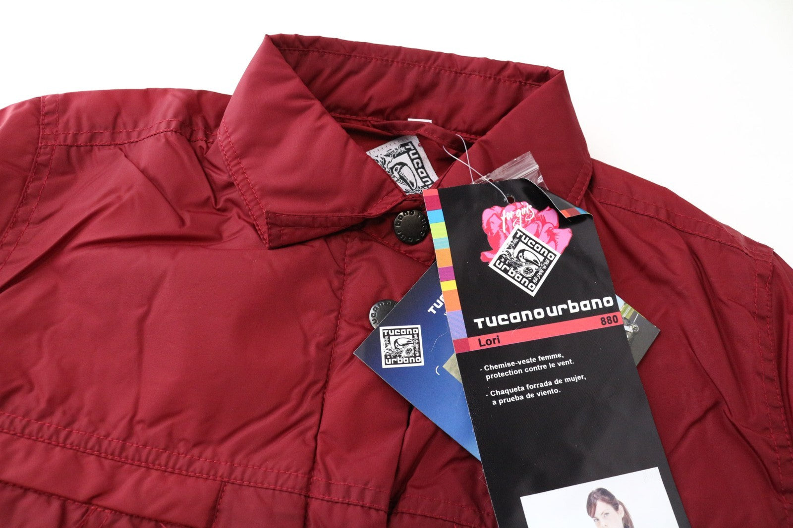 TUCANO URBANO Lori Women Jacket XS Red Windproof Breathable Collared Moto