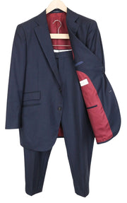 SUITSUPPLY La Spalla Men Suit UK46R Single-Breasted Classic Wool Blue 2 Piece