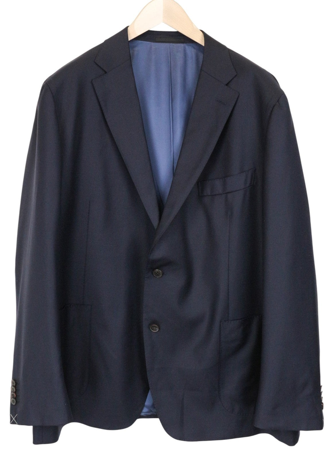 SUITSUPPLY Havana Blueline Men Suit UK54S Pleated Classic Pure Wool Blue 2 Piece