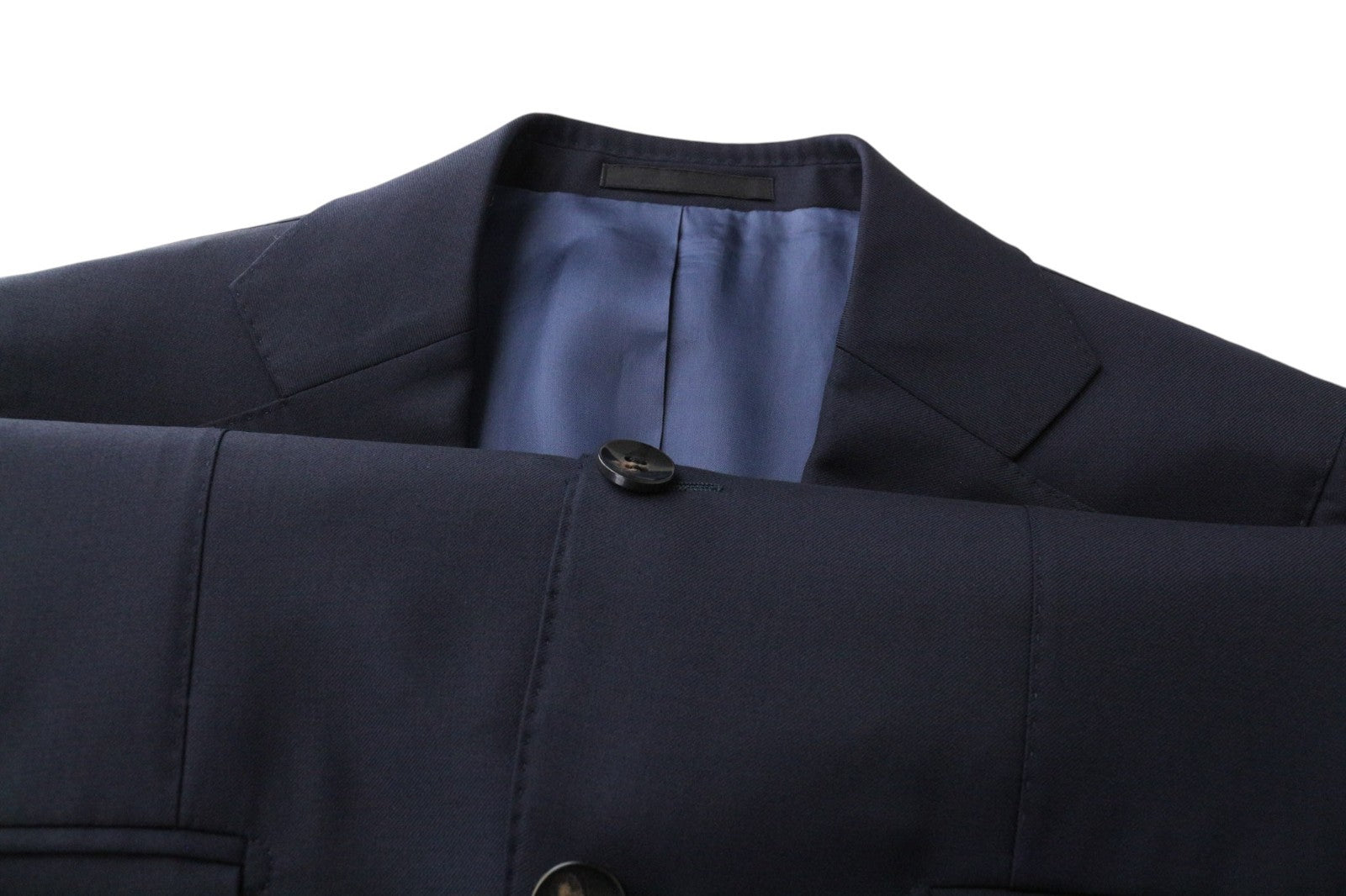 SUITSUPPLY La Spalla Men Suit UK32R Formal Lined Pleated Pure Wool Blue 2 Piece