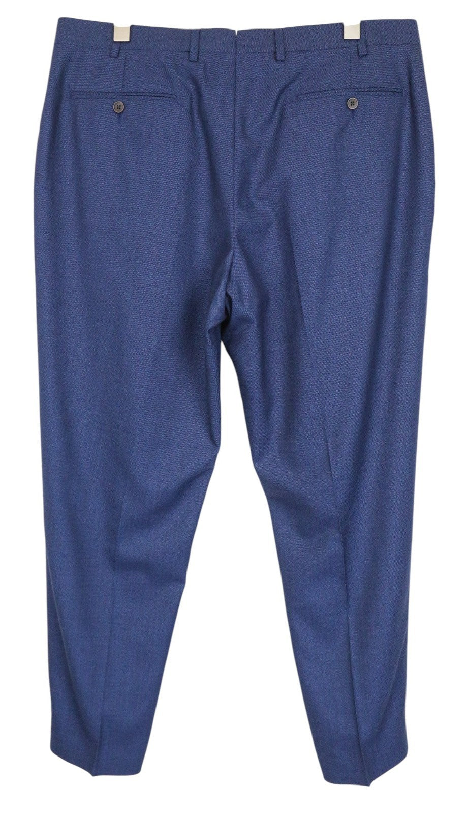 SUITSUPPLY Brescia Men Trousers UK44R Pure Wool Blue Pleated Front Lined