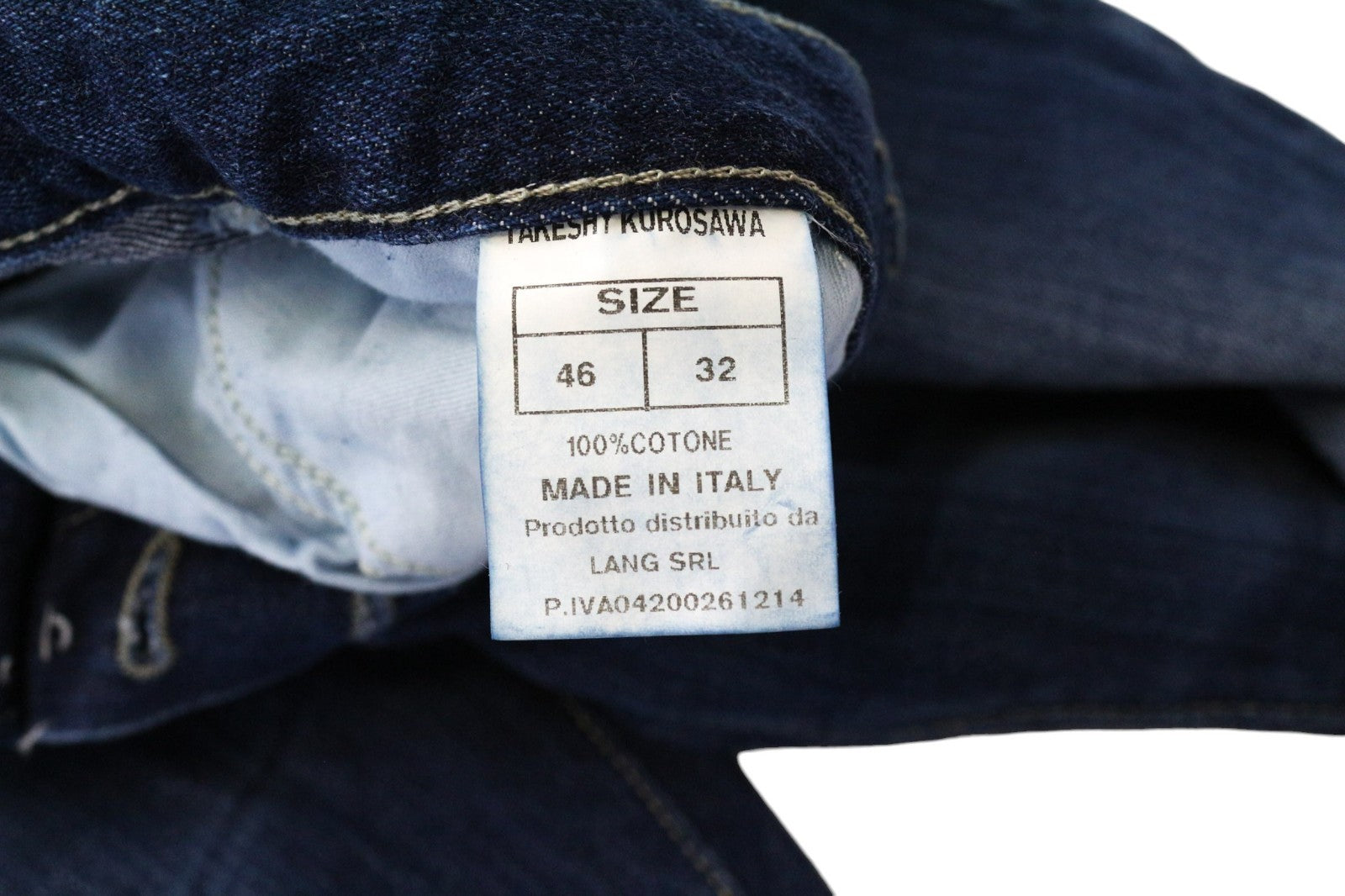 TAKESHY KUROSAWA Men Jeans W32 Pure Cotton Blue Regular Fit Washed Distressed