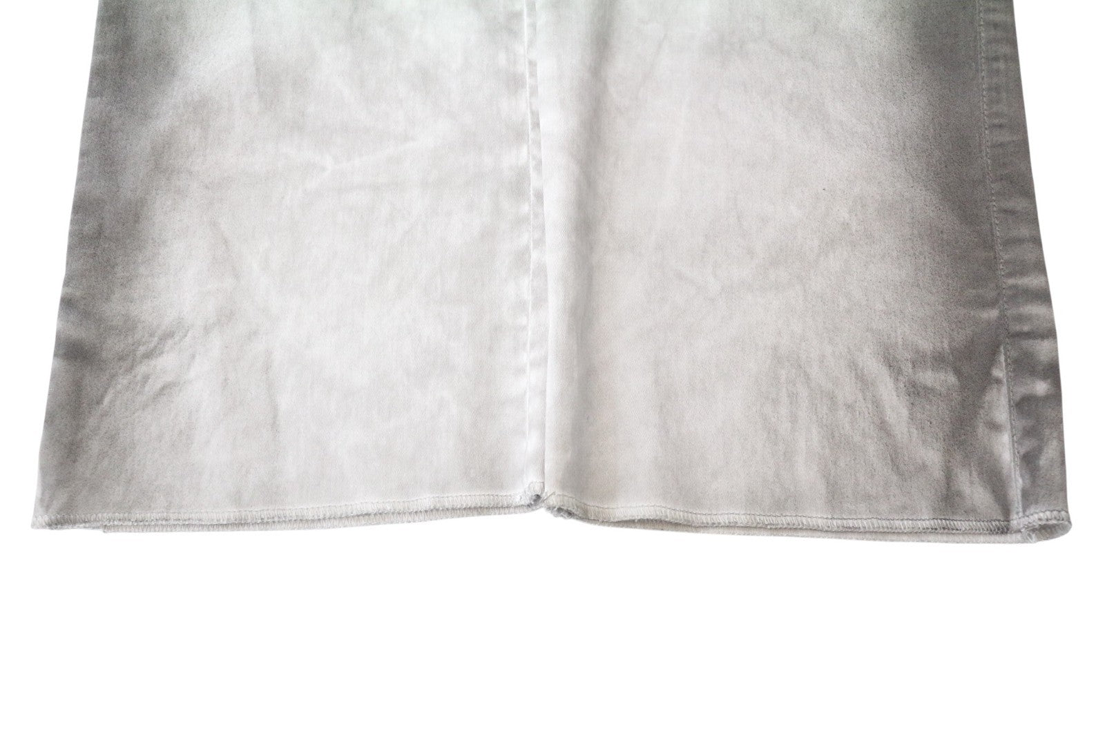RICHMOND Men Trousers 48 Grey Cotton Stretch Stained Aged Look Flat Front