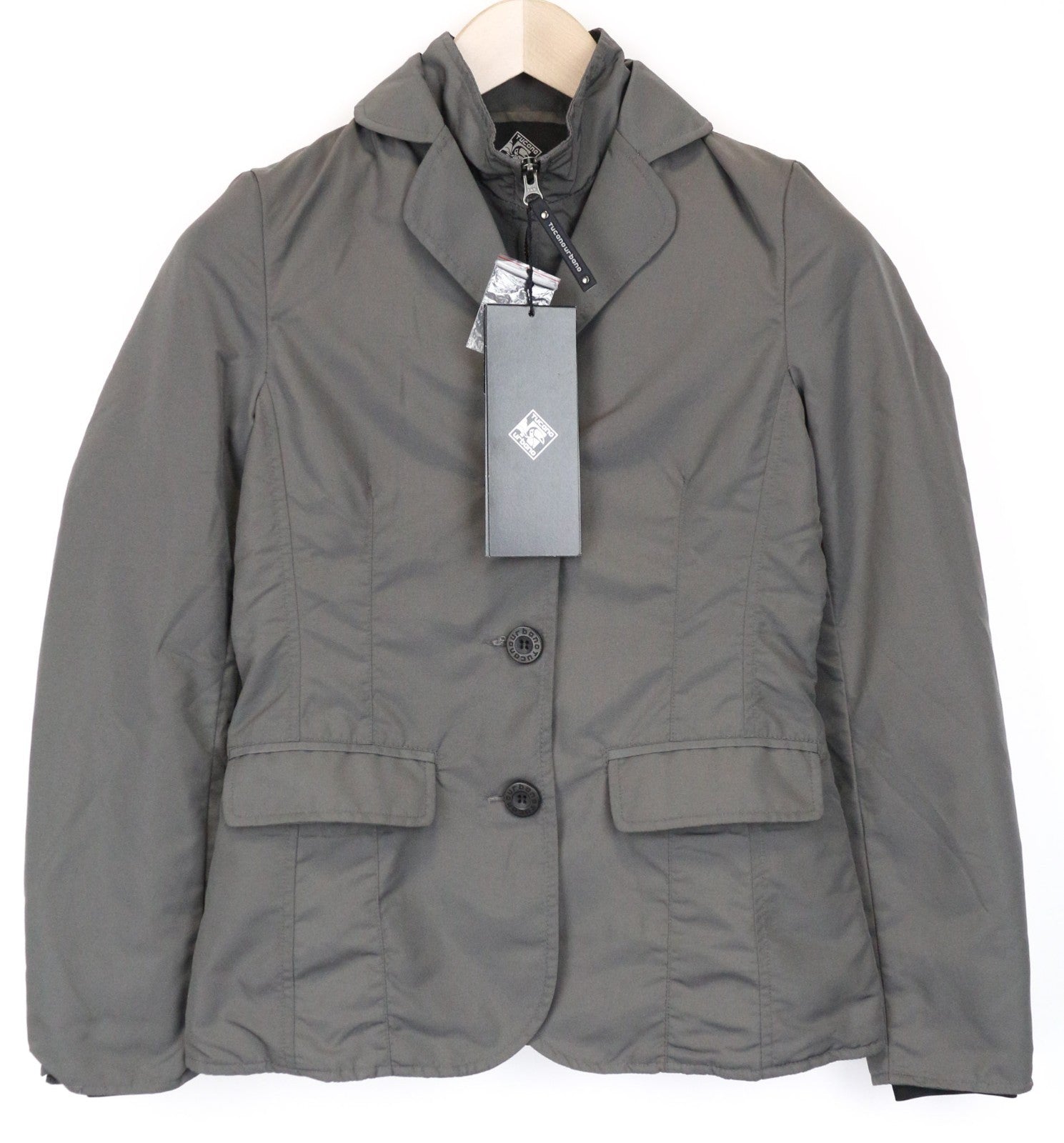 TUCANO URBANO Freccia Women Jacket 2XS Grey Water-repellent Lined Collared Moto