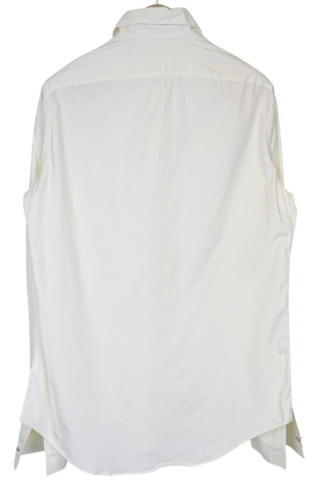 SUITSUPPLY Men Shirt M Slim Fit Off-White Pure Cotton Long Sleeved Formal