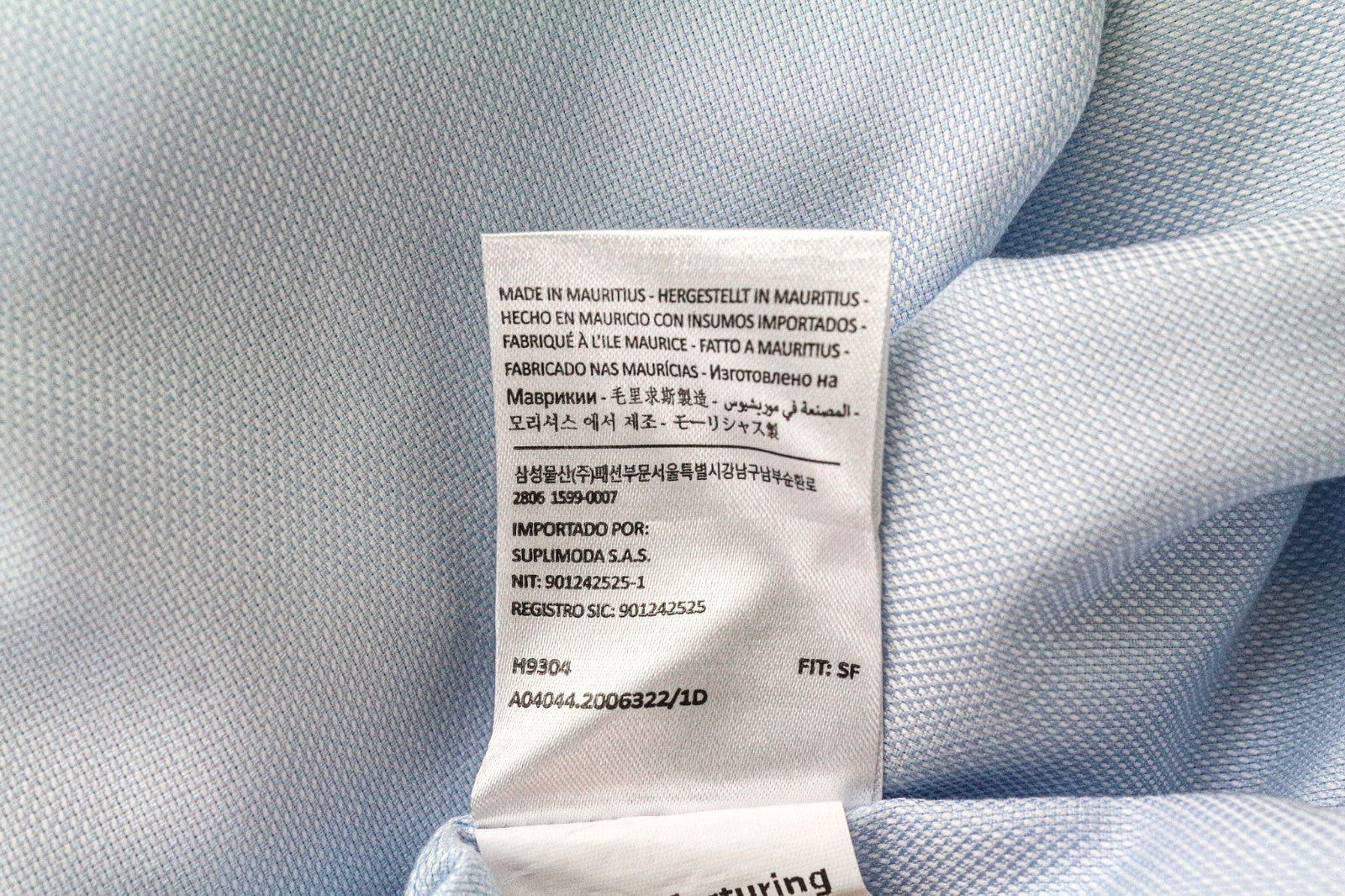 SUITSUPPLY Traveller Men Shirt 45/17 3/4 Slim Blue Cotton Long Sleeve Classic