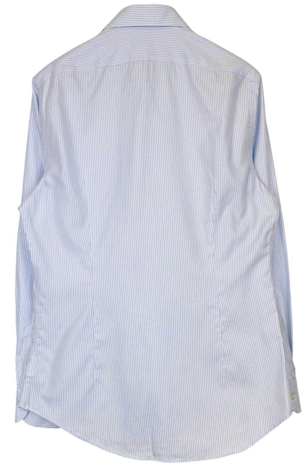 SUITSUPPLY Men Shirt 42/16 1/2 Extra Slim Fit Striped Classic Blue Pure Cotton