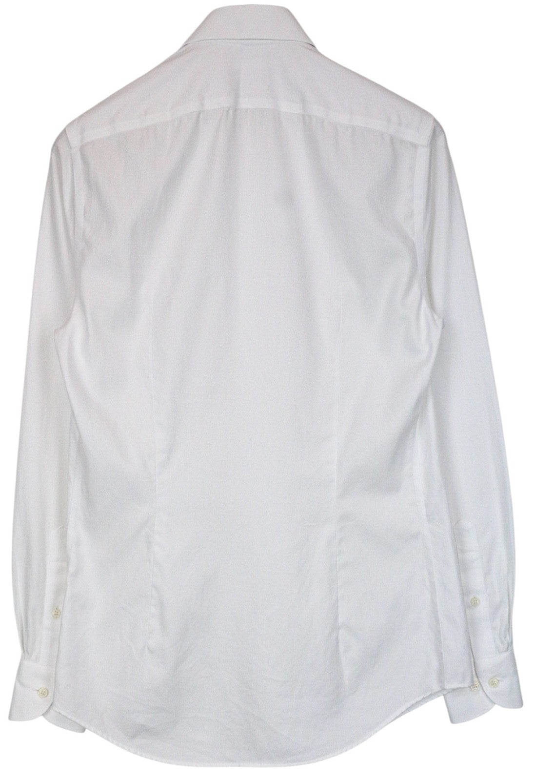 SUITSUPPLY Traveller Men Shirt 37/14 1/2 Extra Slim White Cotton Long Sleeved