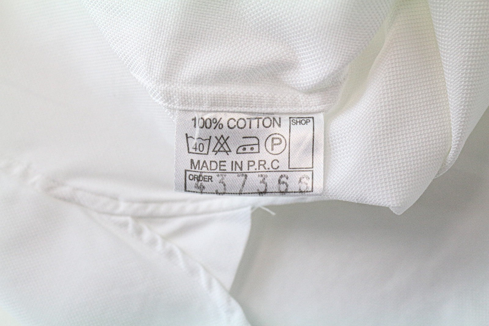 SUITSUPPLY Men Shirt 37/14 1/2 White Pure Cotton Long Sleeved Button-Up Classic