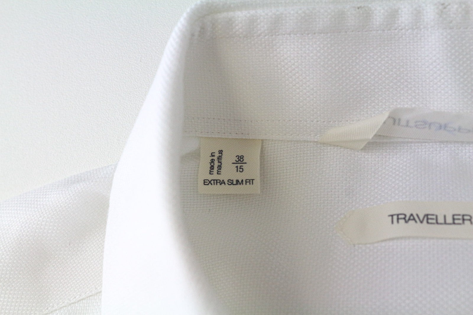 SUITSUPPLY Traveller Men Shirt 46/18 Extra Slim Cotton White Button-Up Classic