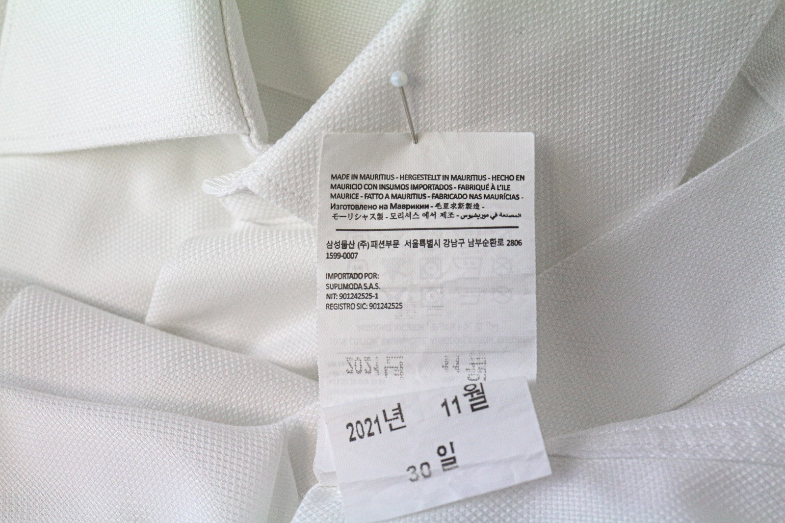 SUITSUPPLY Traveller Men Shirt 46/18 Extra Slim Cotton White Button-Up Classic