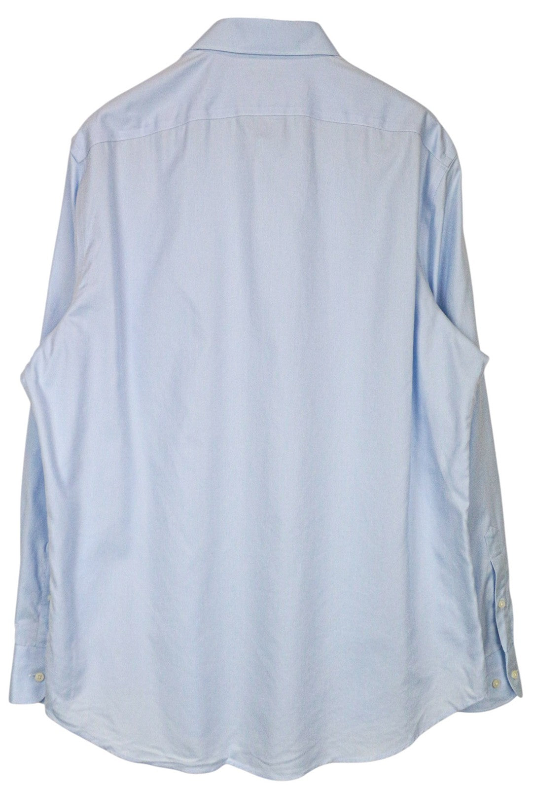 SUITSUPPLY Men Shirt 46/18 Slim Fit Blue Pure Cotton Button-Up Formal