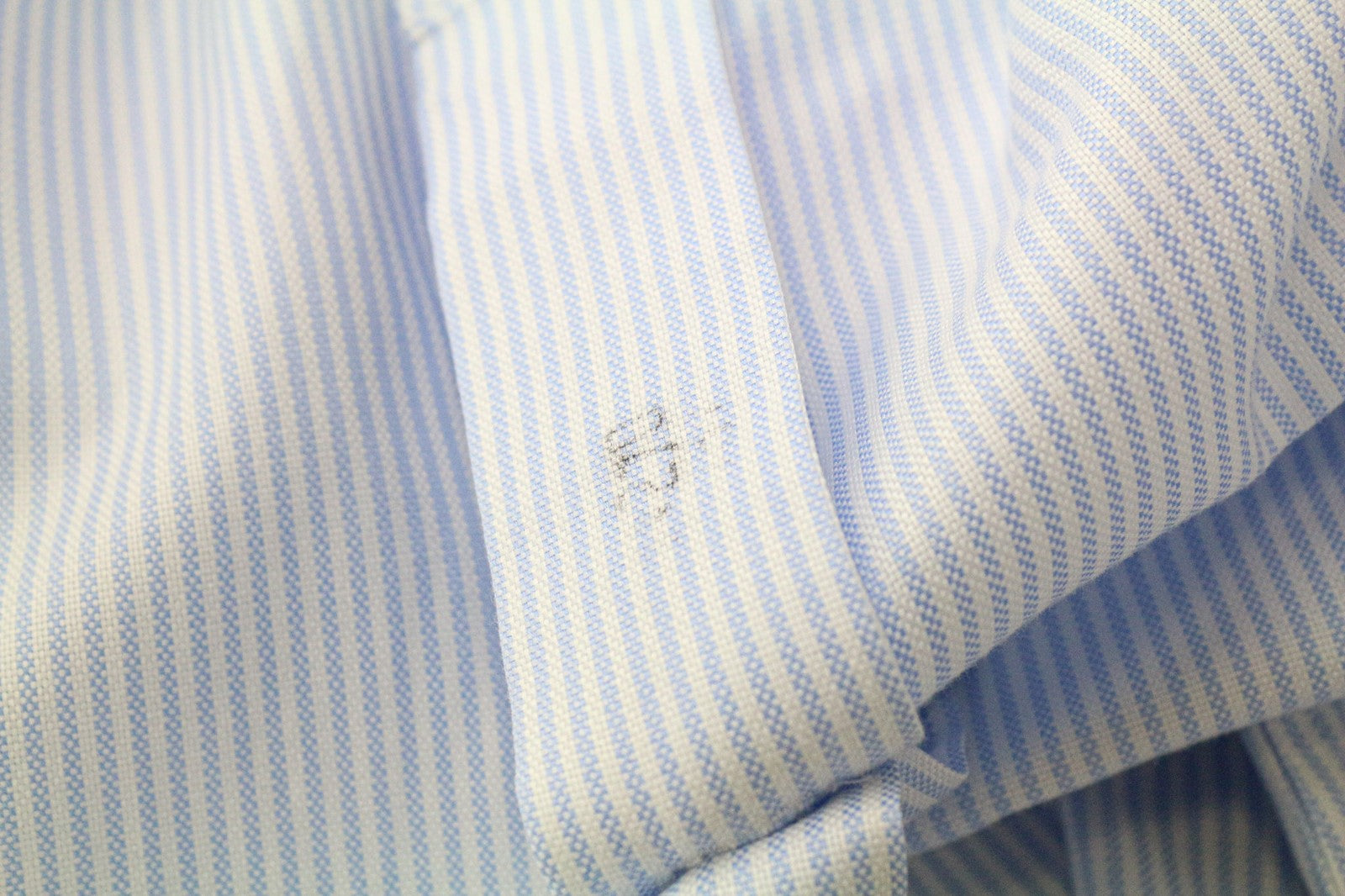 SUITSUPPLY Men Shirt 38/15 Extra Slim Blue Cotton Striped Classic Long Sleeve
