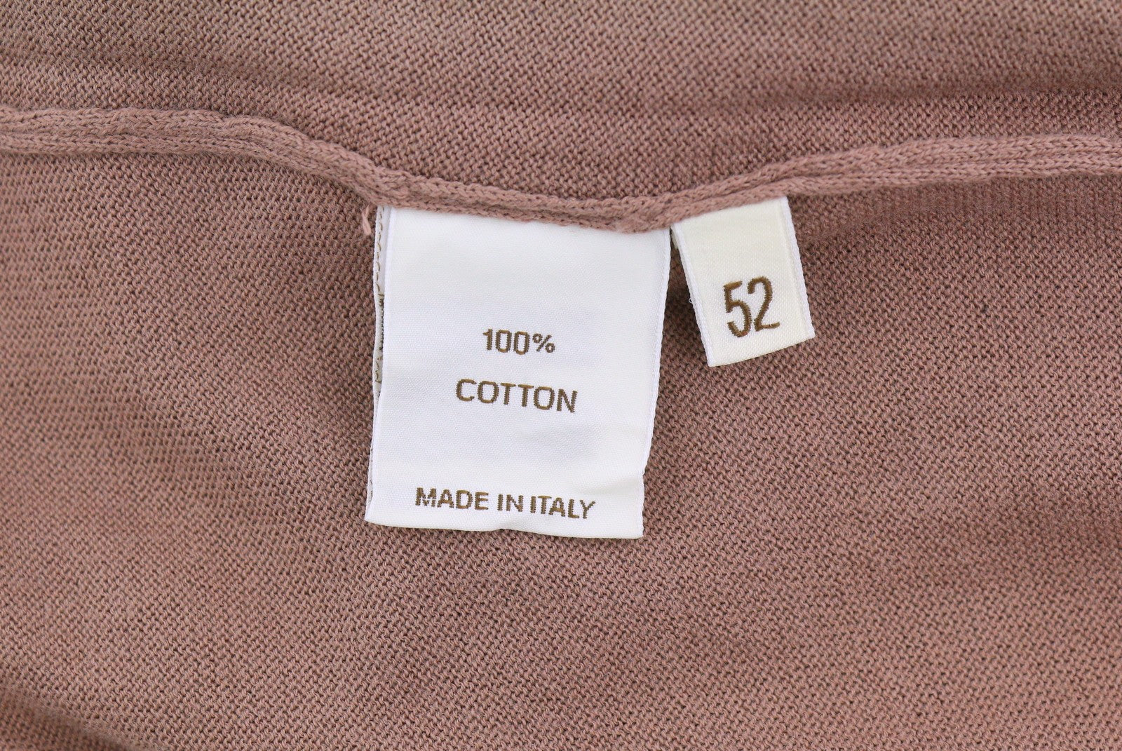FILIPPO DE LAURENTIIS Men T-Shirt IT52 L Brown Crew Neck Cotton Short Sleeve