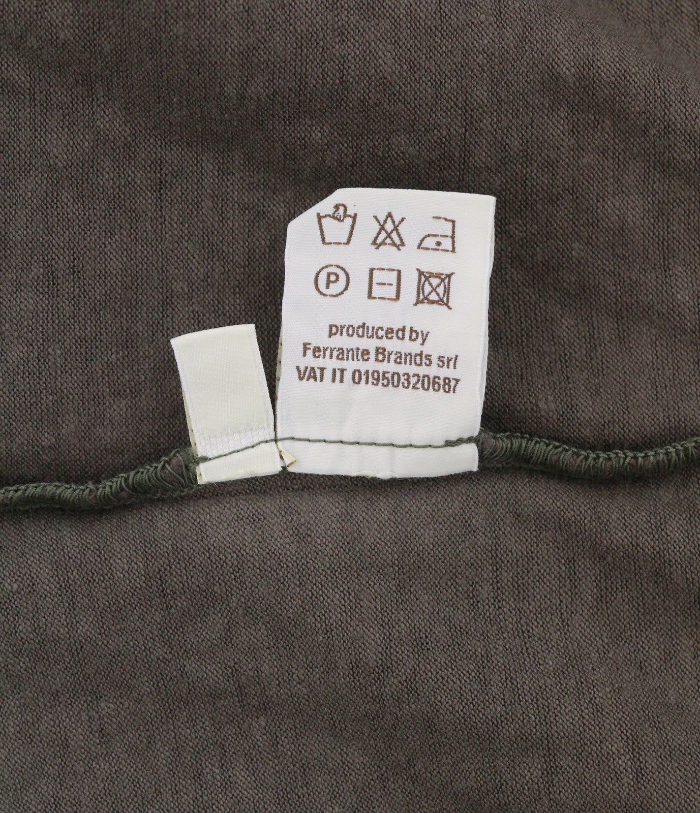 FILIPPO DE LAURENTIIS Men Polos IT48 S Brown Linen Blend Short Sleeve