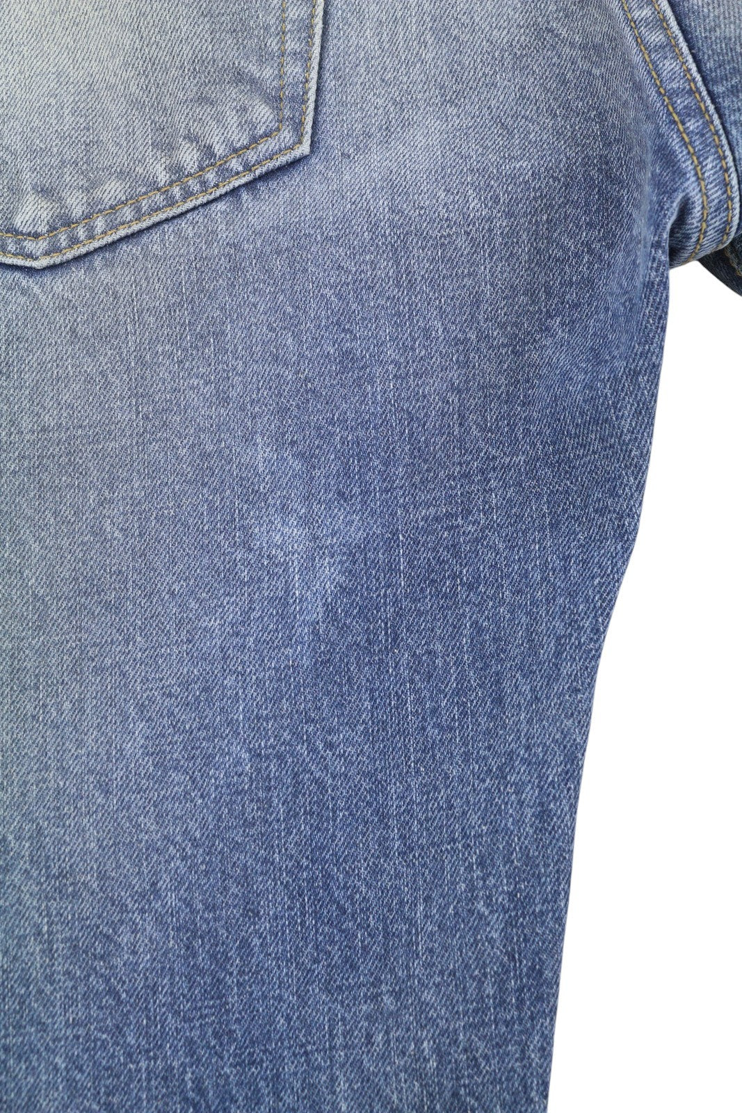 R13 Boyfriend Women Jeans 25 Prove Lavaggio Cropped Whiskers Faded Blue