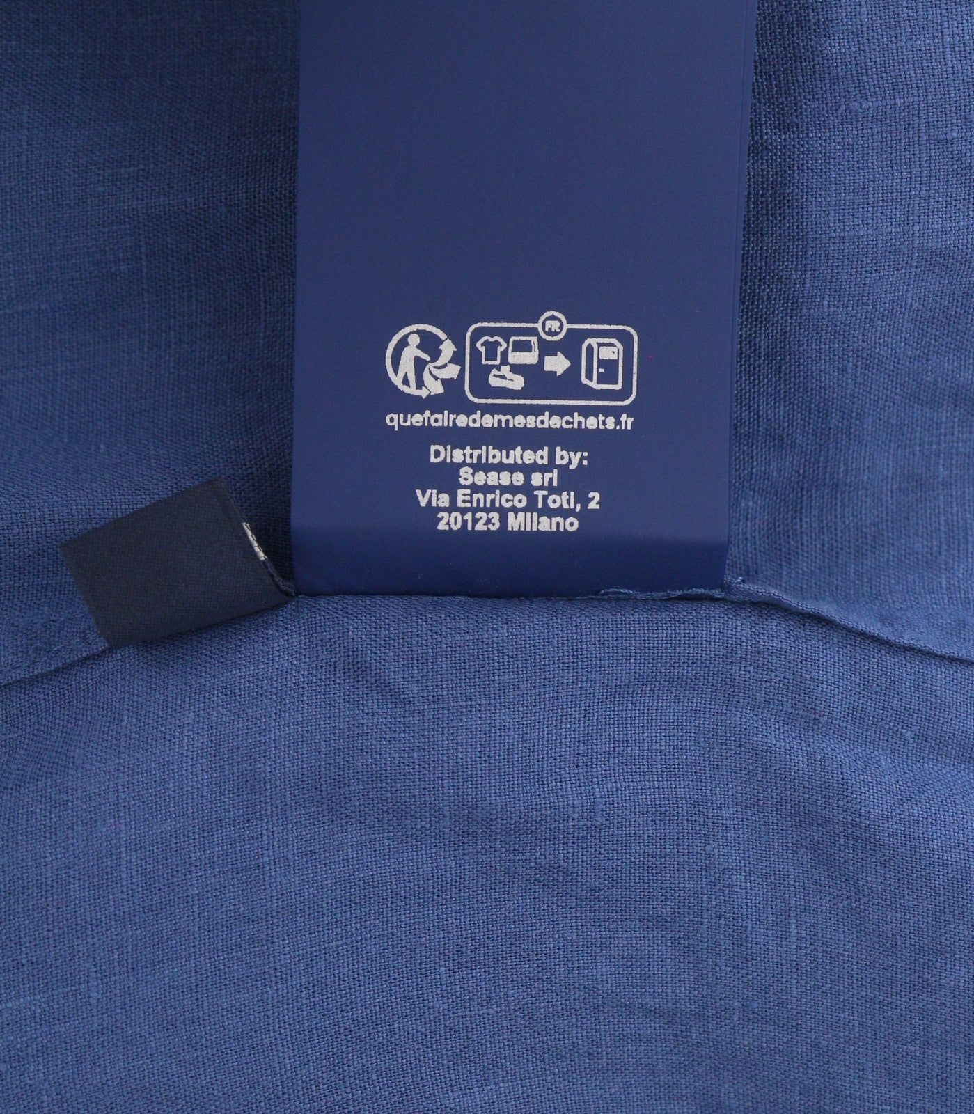 SEASE TN359 Men Shirt M Royal Blue Hemp Button-Up Patch Pocket RRP460