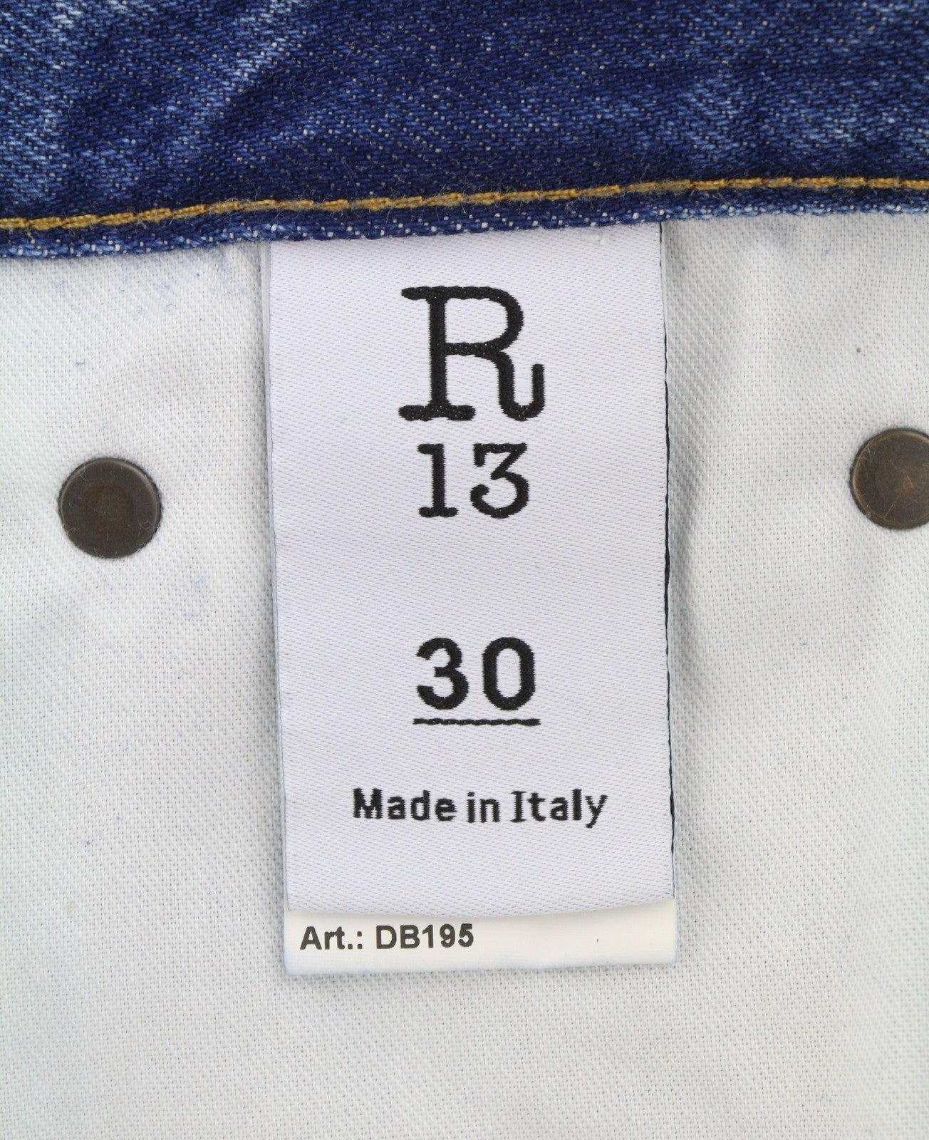 R13 Boyfriend Women Jeans 30 Jasper Straight Cropped Whiskers Faded Blue PF26