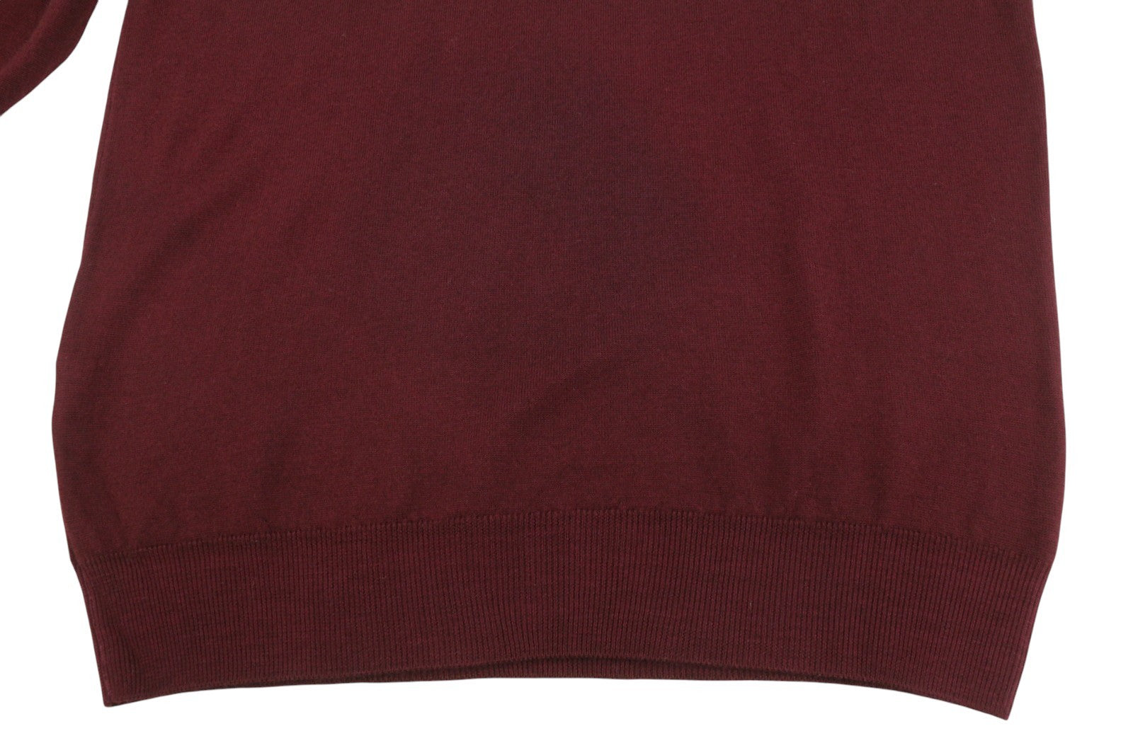 FILIPPO DE LAURENTIIS Men Jumper IT50 M Burgundy Merino Wool Knit Long Sleeve