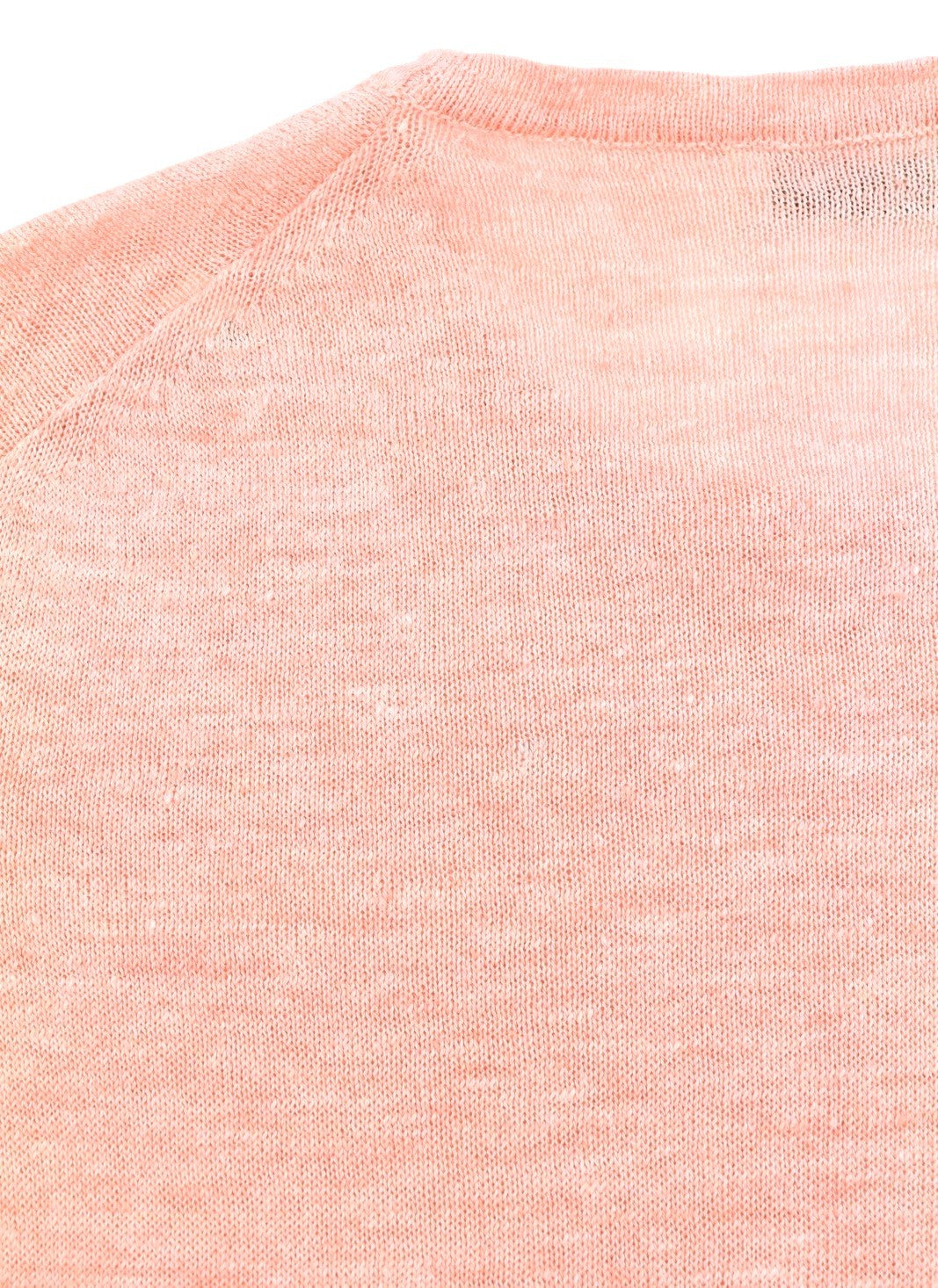 FILIPPO DE LAURENTIIS Men T-Shirt IT48 S Pink Melange Linen Pocket Short Sleeve