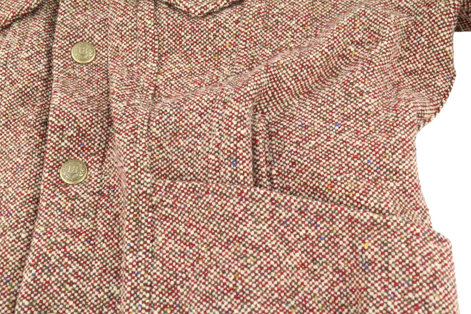 R13 Lacey Trucker Women Jacket M/L Colourful Wool Blend Oversized Heavy RRP2199