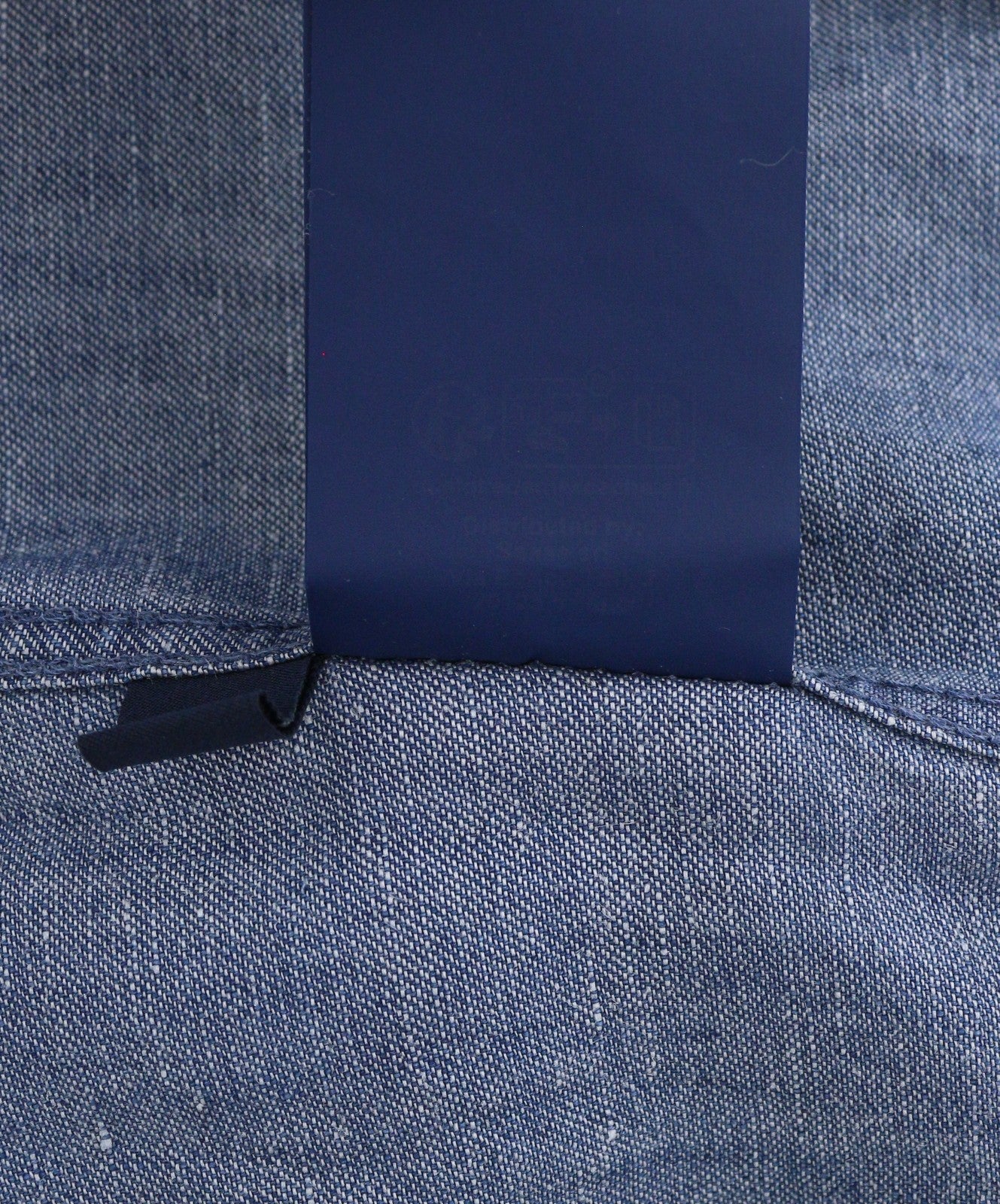 SEASE TN690 Fish Tail Men Shirt S Mid Denim Blue Buton Up Linen Blend RRP510