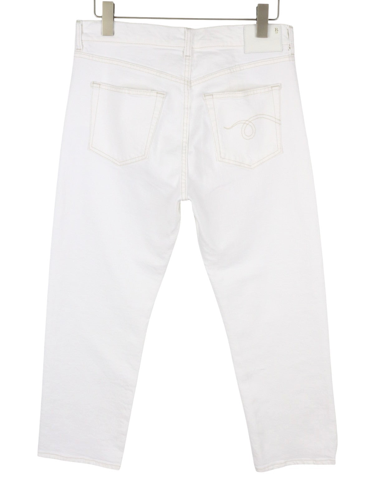 R13 Romeo Women Jeans 30 Aerin White Stretch Cropped Straight PF26