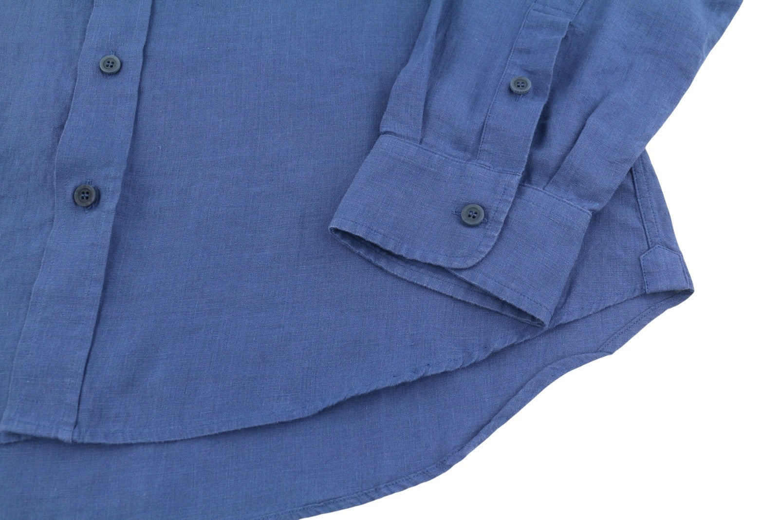 SEASE TN359 Men Shirt 3XL Royal Blue Hemp Button Up Patch Pocket RRP460